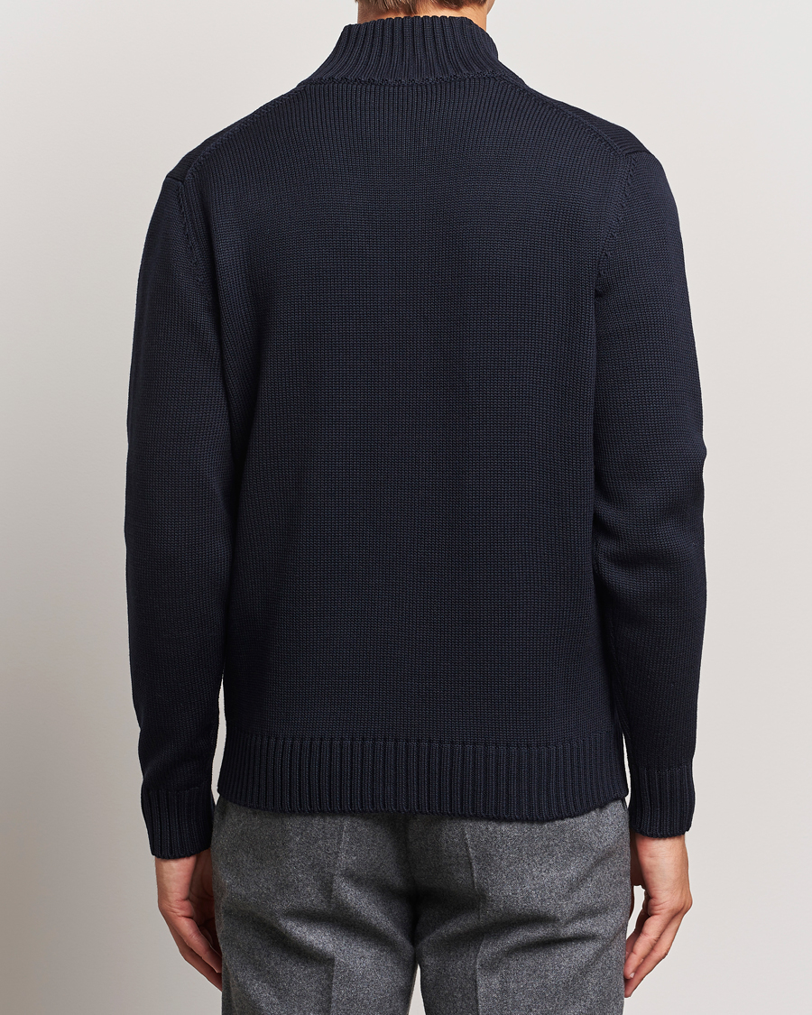 Men | Sweaters & Knitwear | Zanone | Virgin Merino Wool Chioto Cardigan Navy