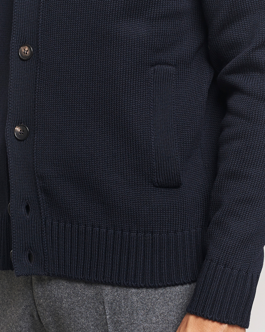 Men | Sweaters & Knitwear | Zanone | Virgin Merino Wool Chioto Cardigan Navy