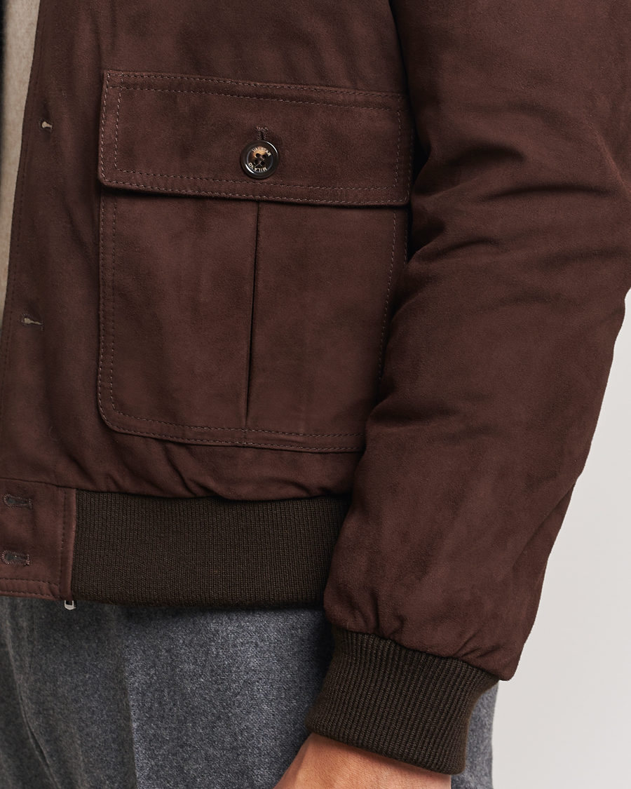 Men | Coats & Jackets | Valstar | Goose Down Valstarino Dark Brown Suede