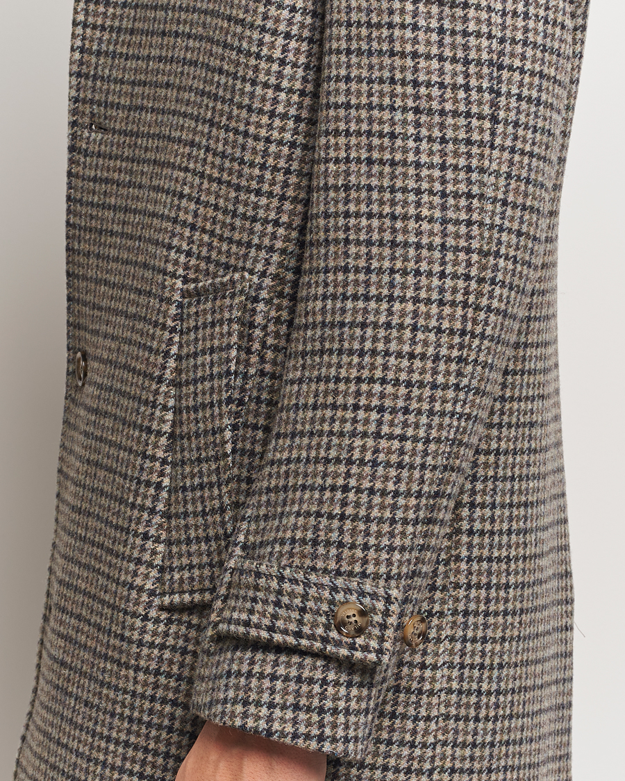 Men | Coats & Jackets | Valstar | Marcello Wool Overcoat Grey Houndstooth