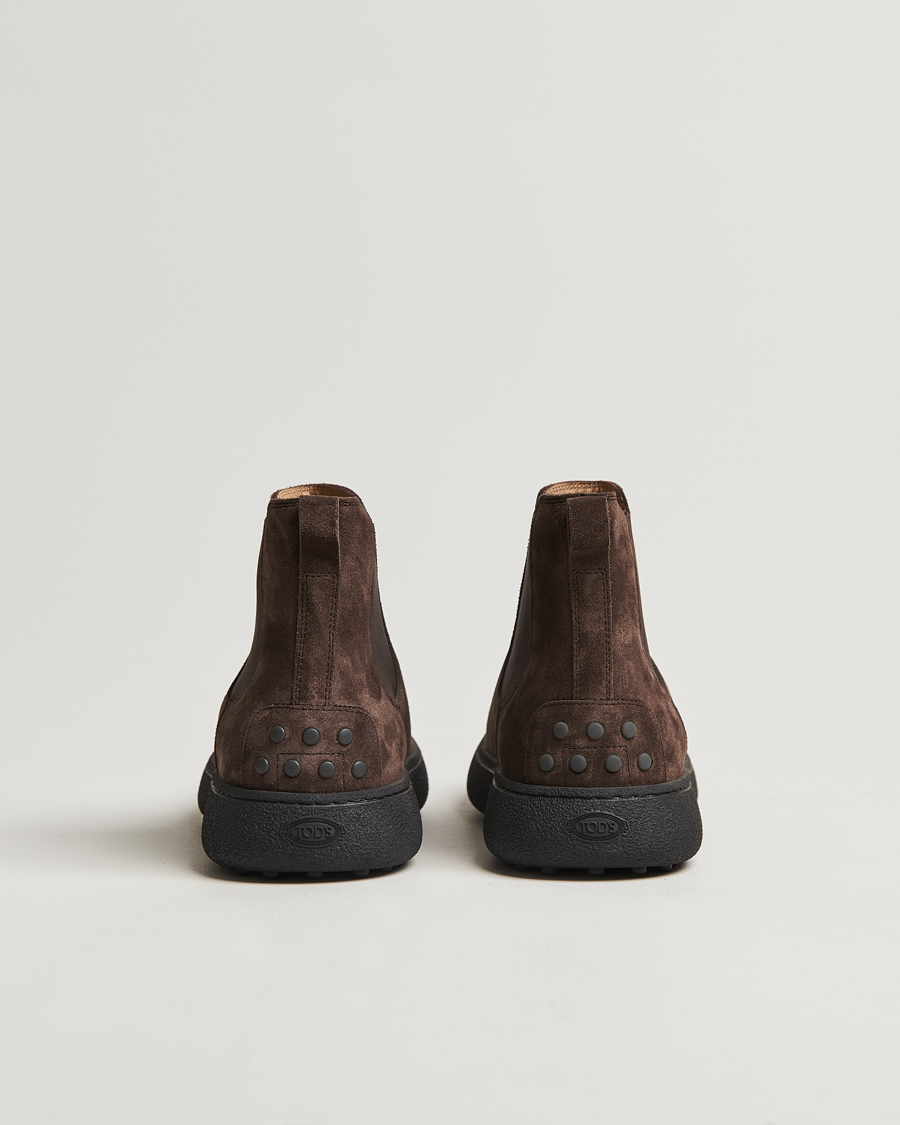 Men | Tod's Gommino Chelsea Boots Dark Brown Suede | Tod's | Gommino Chelsea Boots Dark Brown Suede