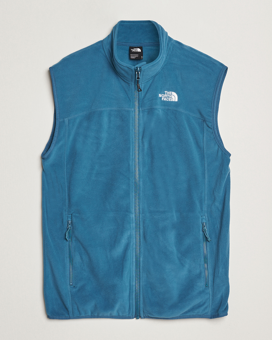 Men | The North Face 100 Glacier Fleece Vest Midnight Petrol | The North Face | 100 Glacier Fleece Vest Midnight Petrol