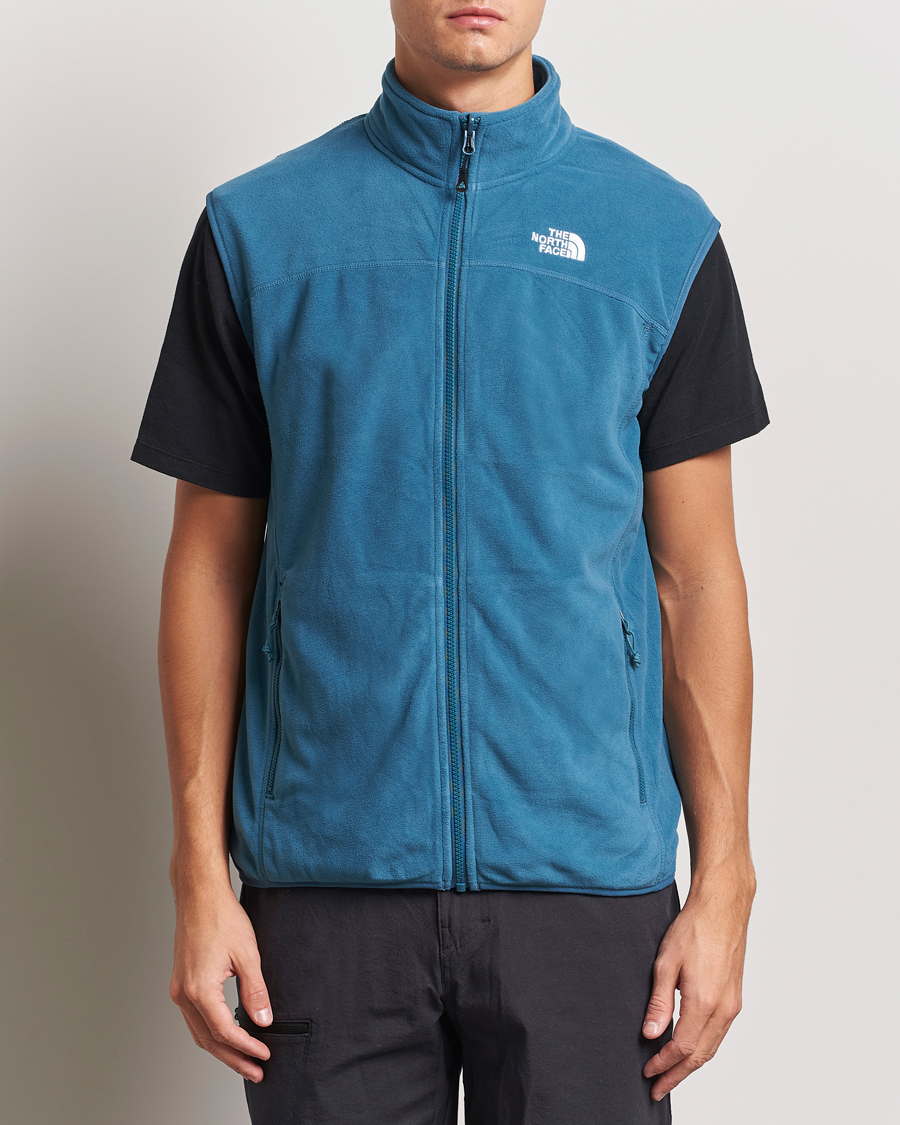 Men | The North Face 100 Glacier Fleece Vest Midnight Petrol | The North Face | 100 Glacier Fleece Vest Midnight Petrol