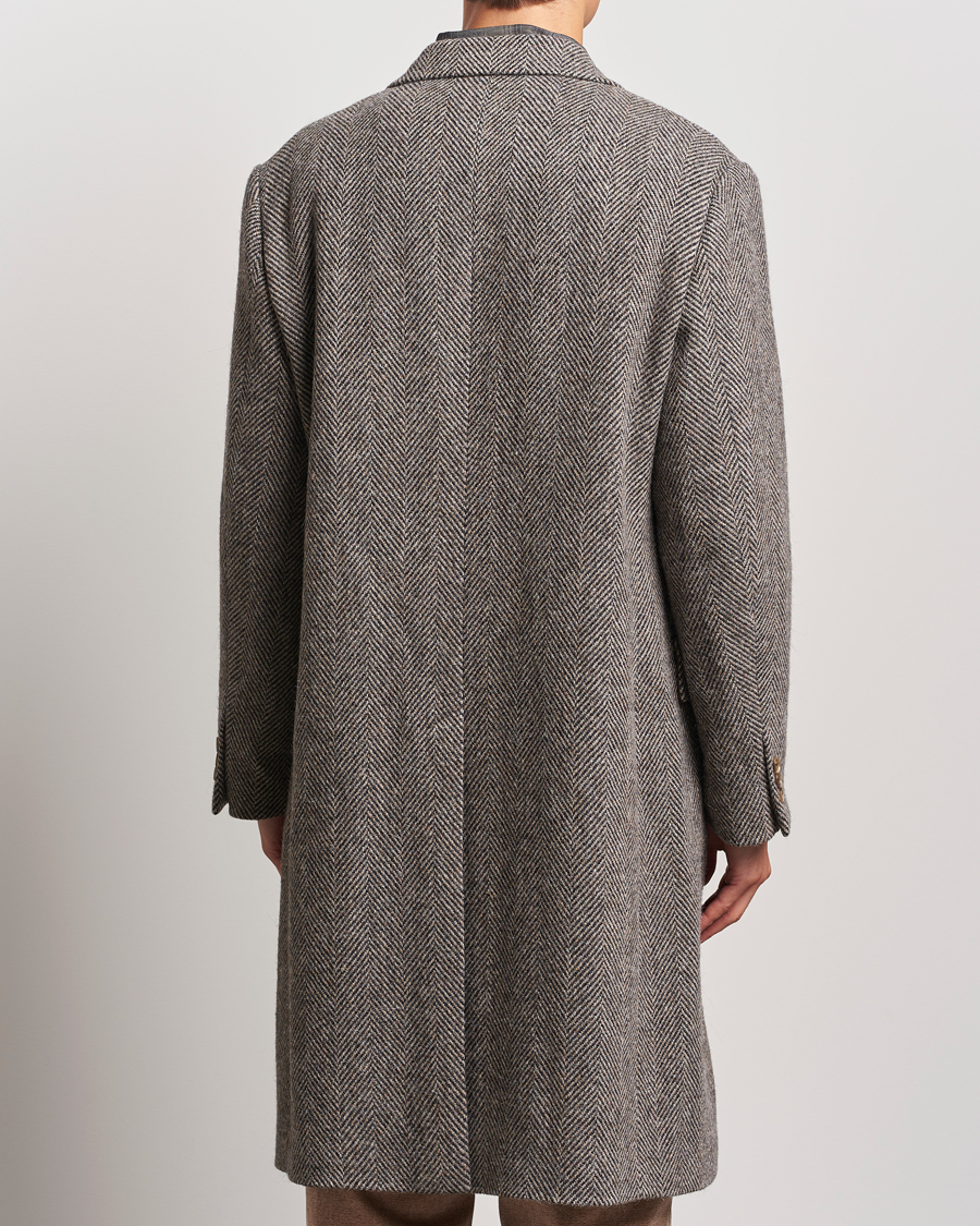 Men | Coats & Jackets | Auralee | Wool Tweed Chesterfield Coat Khaki
