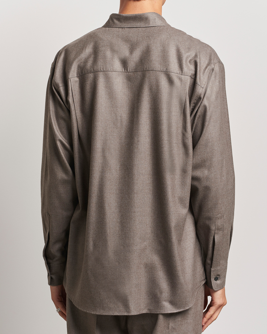 Men | Shirts | Auralee | Superlight Wool Shirt Top Brown