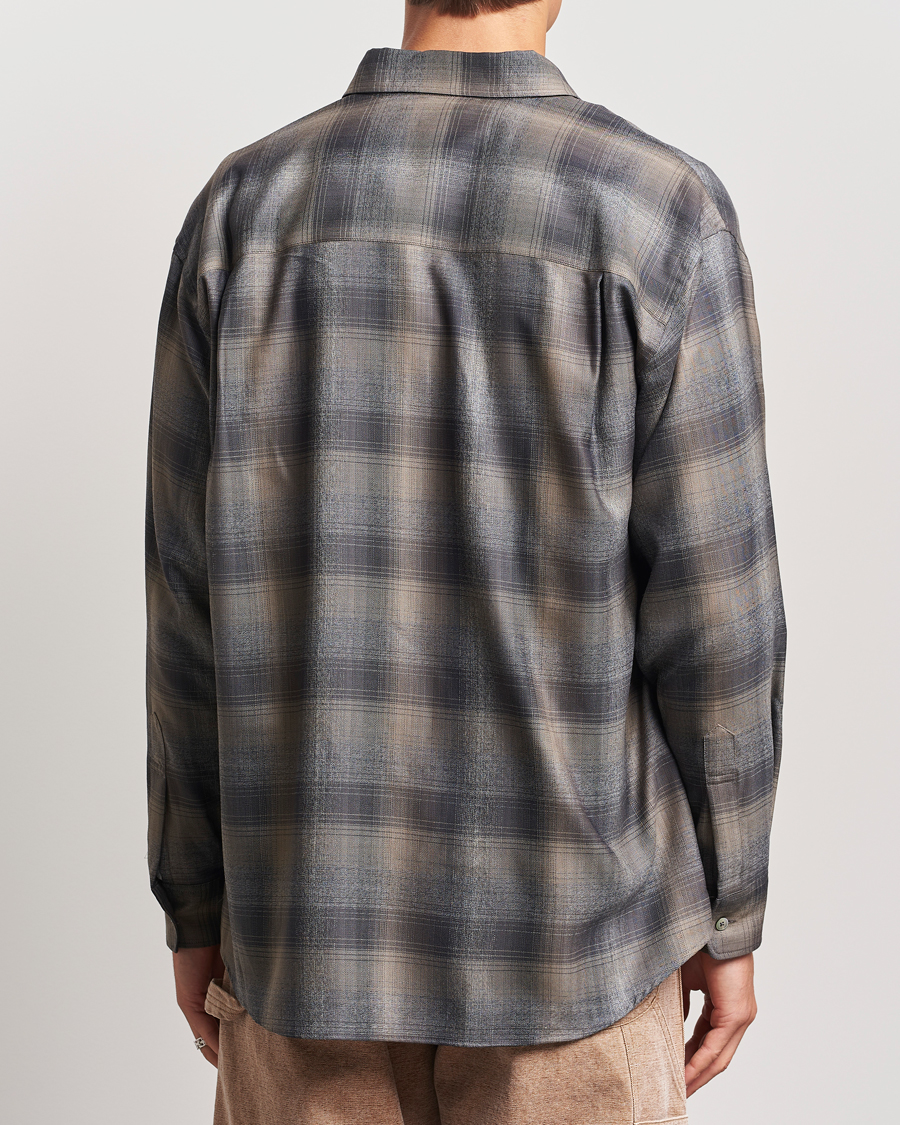 Men | Shirts | Auralee | Superlight Wool Shirt Charcoal Check