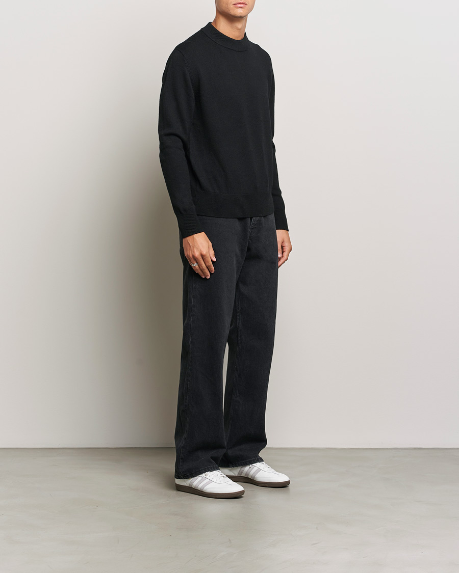 Men | Sweaters & Knitwear | Sunflower | Moon Merino Crewneck Black