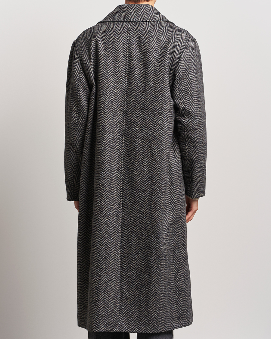Men | Coats & Jackets | Sunflower | Herringbone Wool Coat Antracite