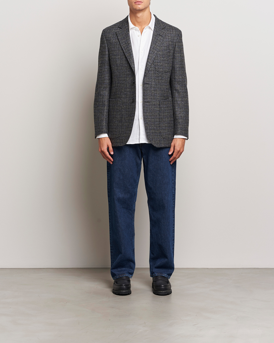 Men | Blazers | Sunflower | Tweed Blazer Grey Check