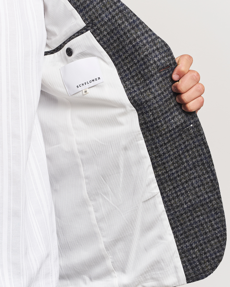 Men | Blazers | Sunflower | Tweed Blazer Grey Check