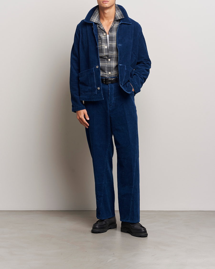 Men | Coats & Jackets | Sunflower | Corduroy Worker Jacket Indigo