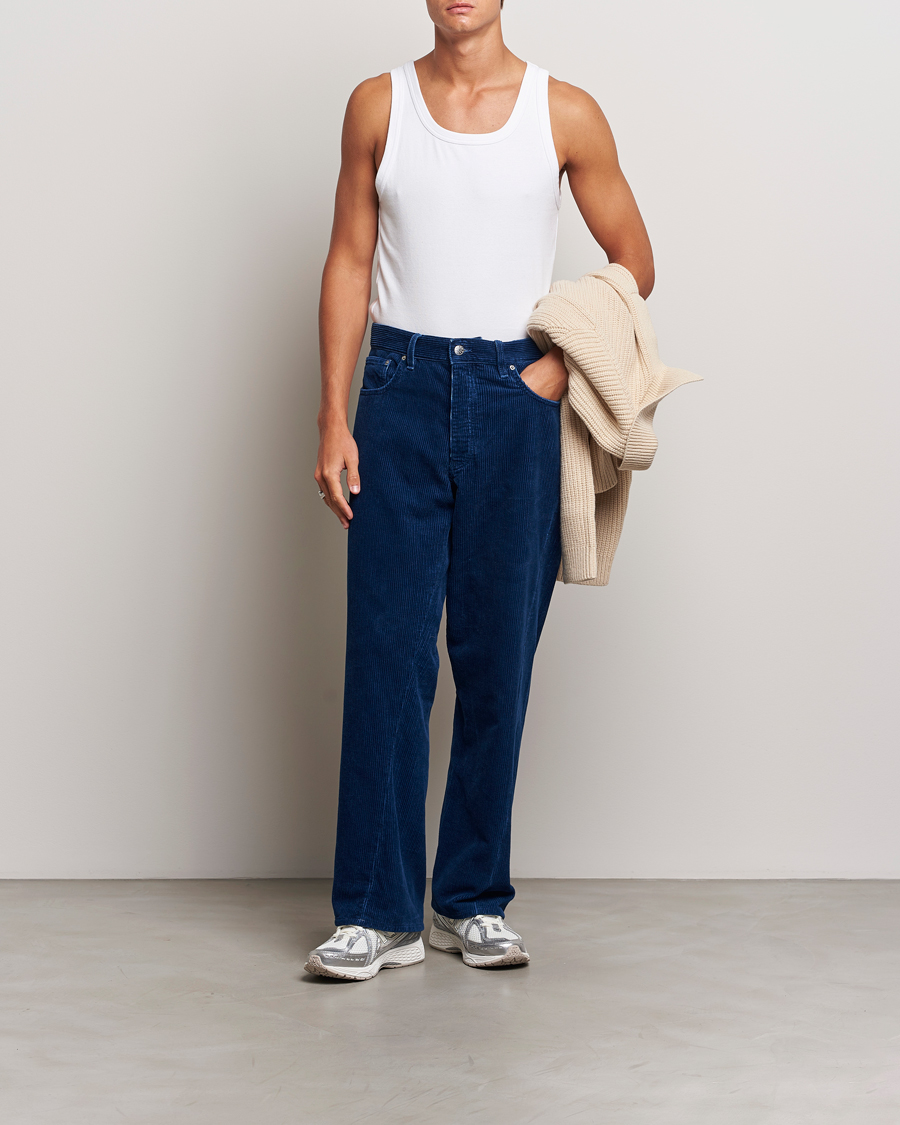 Men | Trousers | Sunflower | Wide Twist Corduroy Pants Indigo