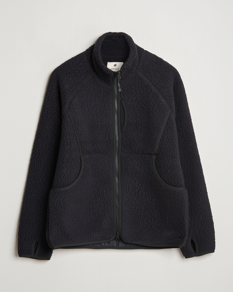 Men | Sweaters & Knitwear | Snow Peak | Thermal Boa Fleece Jacket Black
