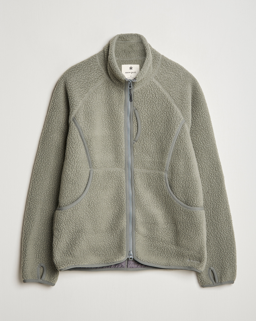 Men | Sweaters & Knitwear | Snow Peak | Thermal Boa Fleece Jacket Grey