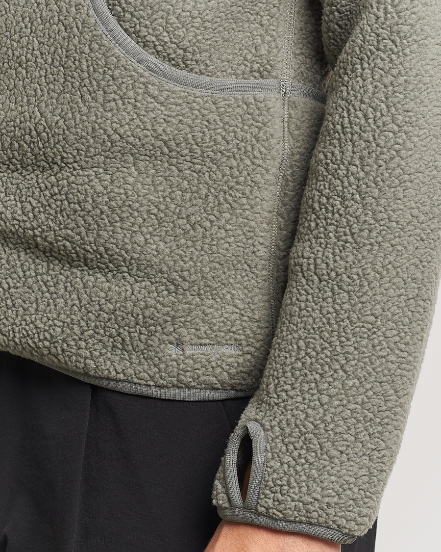 Men | Sweaters & Knitwear | Snow Peak | Thermal Boa Fleece Jacket Grey
