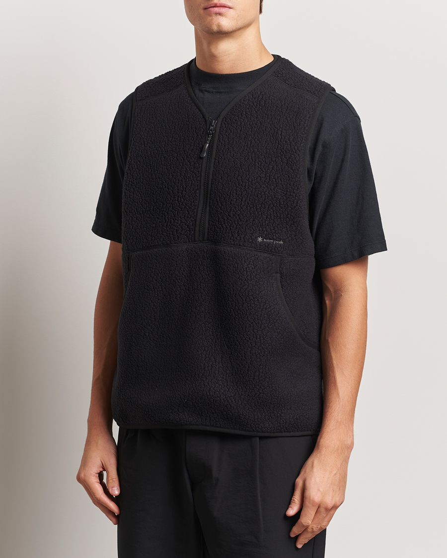 Men | Gilets | Snow Peak | Thermal Boa Fleece Vest Black