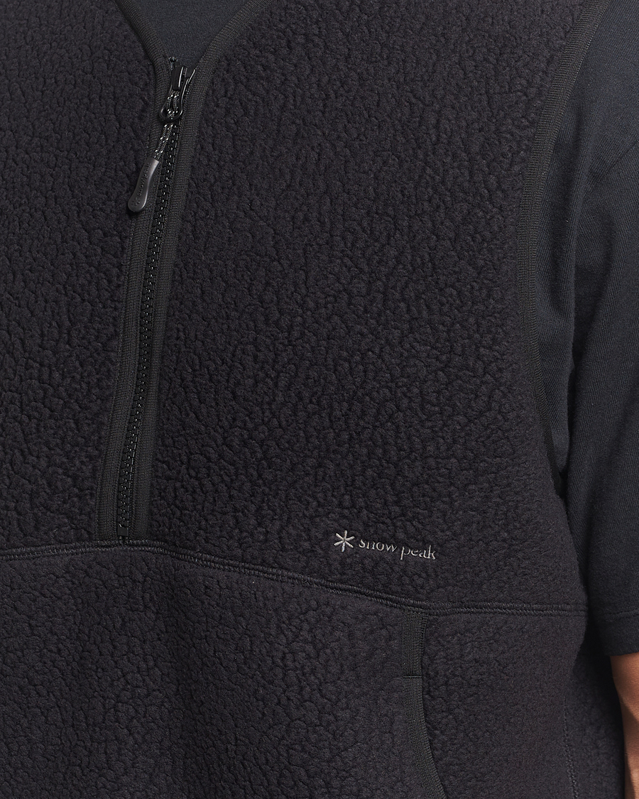 Men | Gilets | Snow Peak | Thermal Boa Fleece Vest Black