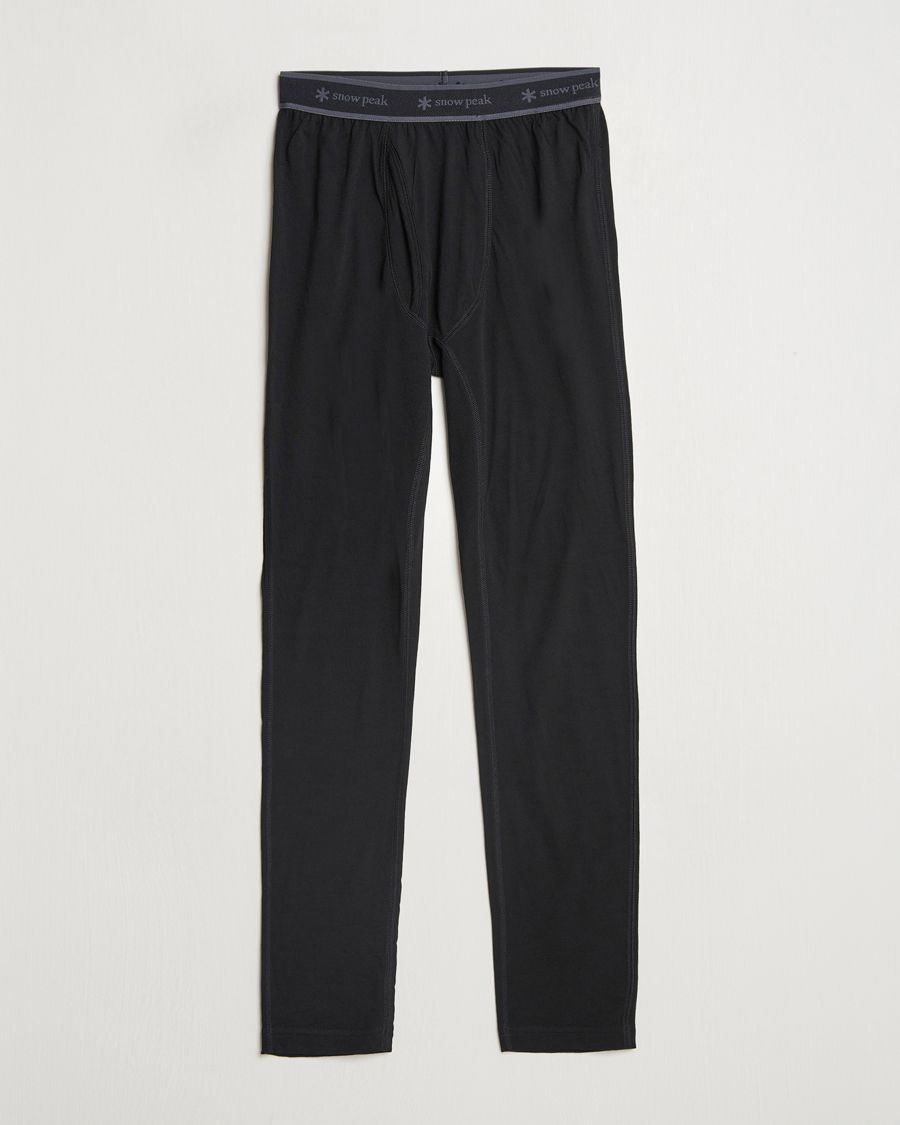 Men | Trousers | Snow Peak | Merino Wool Tights Black