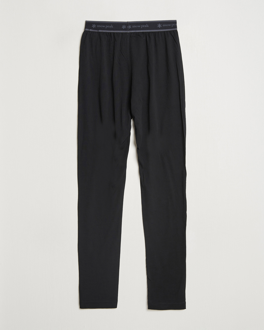 Men | Trousers | Snow Peak | Merino Wool Tights Black