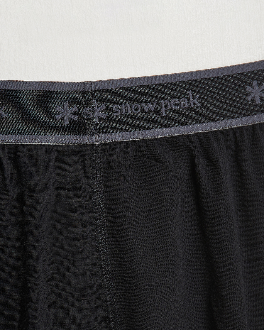 Men | Trousers | Snow Peak | Merino Wool Tights Black