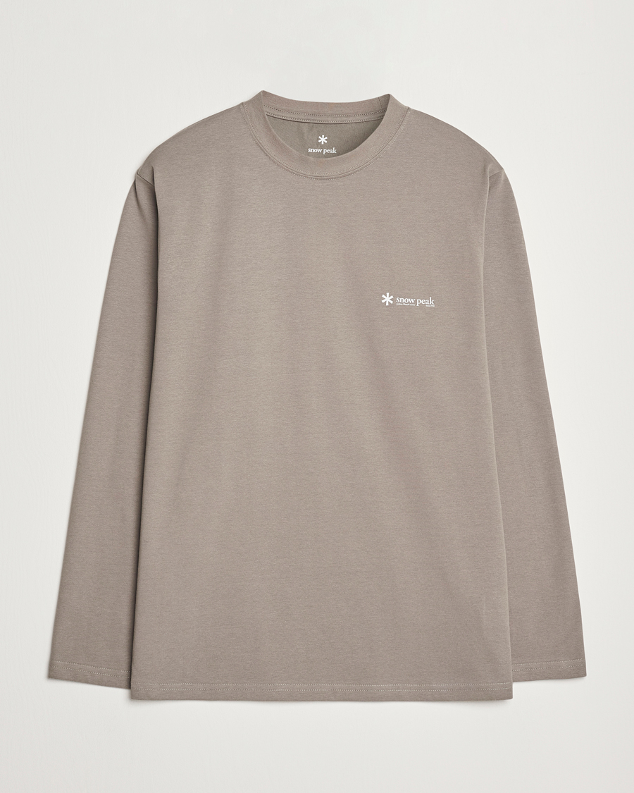 Men | T-Shirts | Snow Peak | Onepoint Long Sleeve T-Shirt Greige
