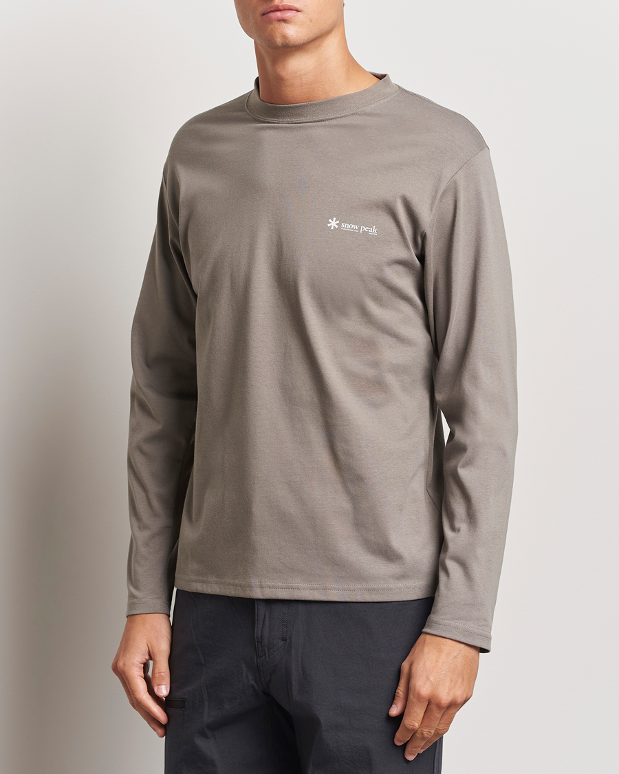 Men | T-Shirts | Snow Peak | Onepoint Long Sleeve T-Shirt Greige