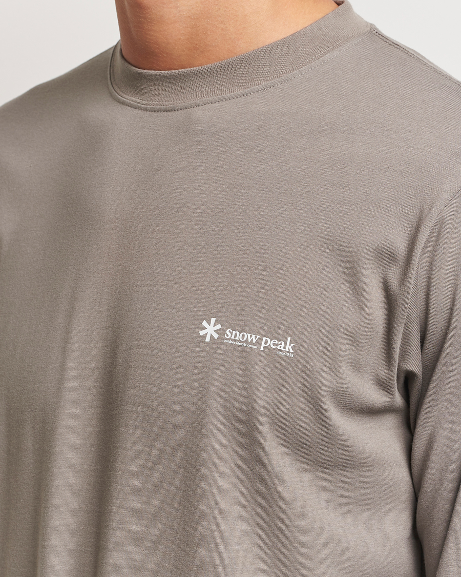 Men | T-Shirts | Snow Peak | Onepoint Long Sleeve T-Shirt Greige