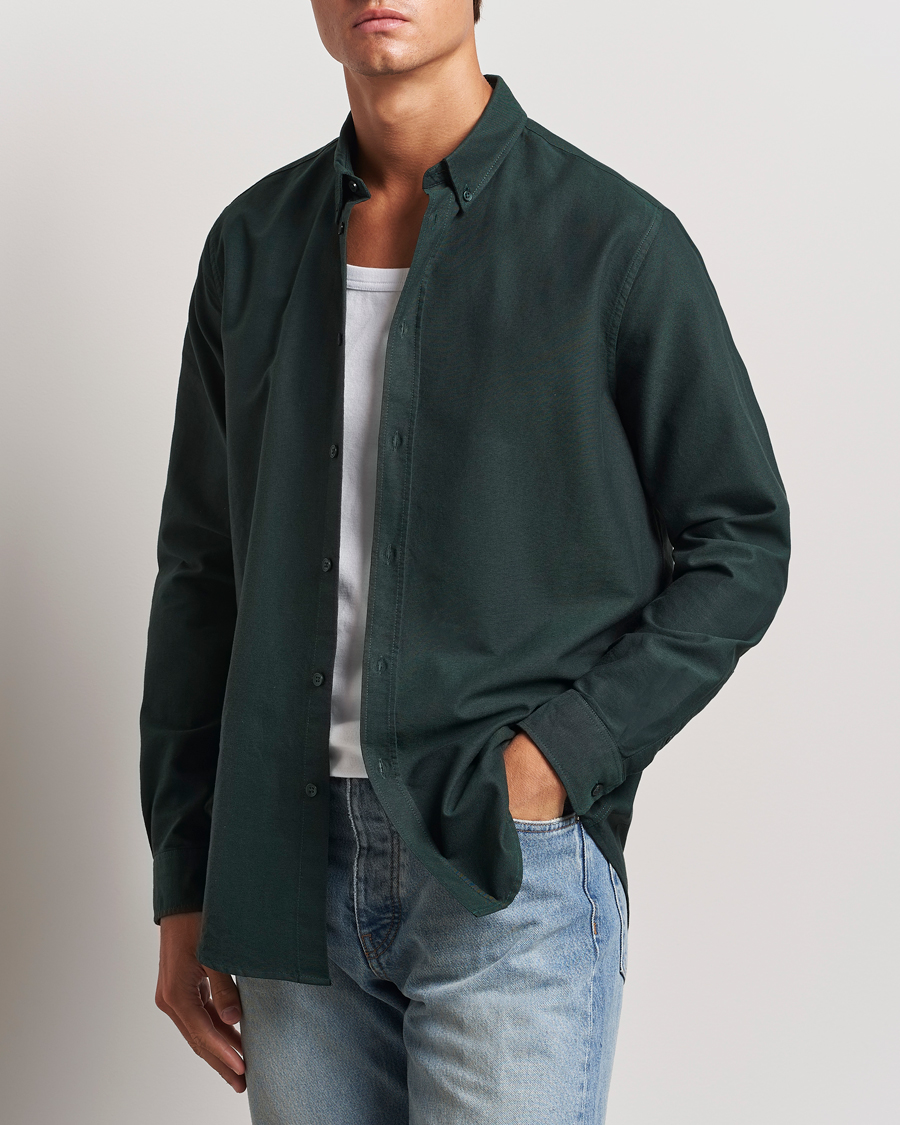 Men | Shirts | Samsøe Samsøe | Saliam Oxford Shirt Darkest Spruce