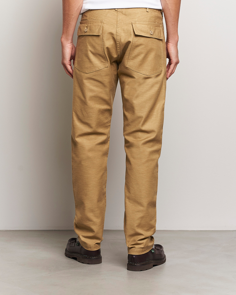 Men | Trousers | orSlow | Slim Fit Original Sateen Fatigue Pants Khaki