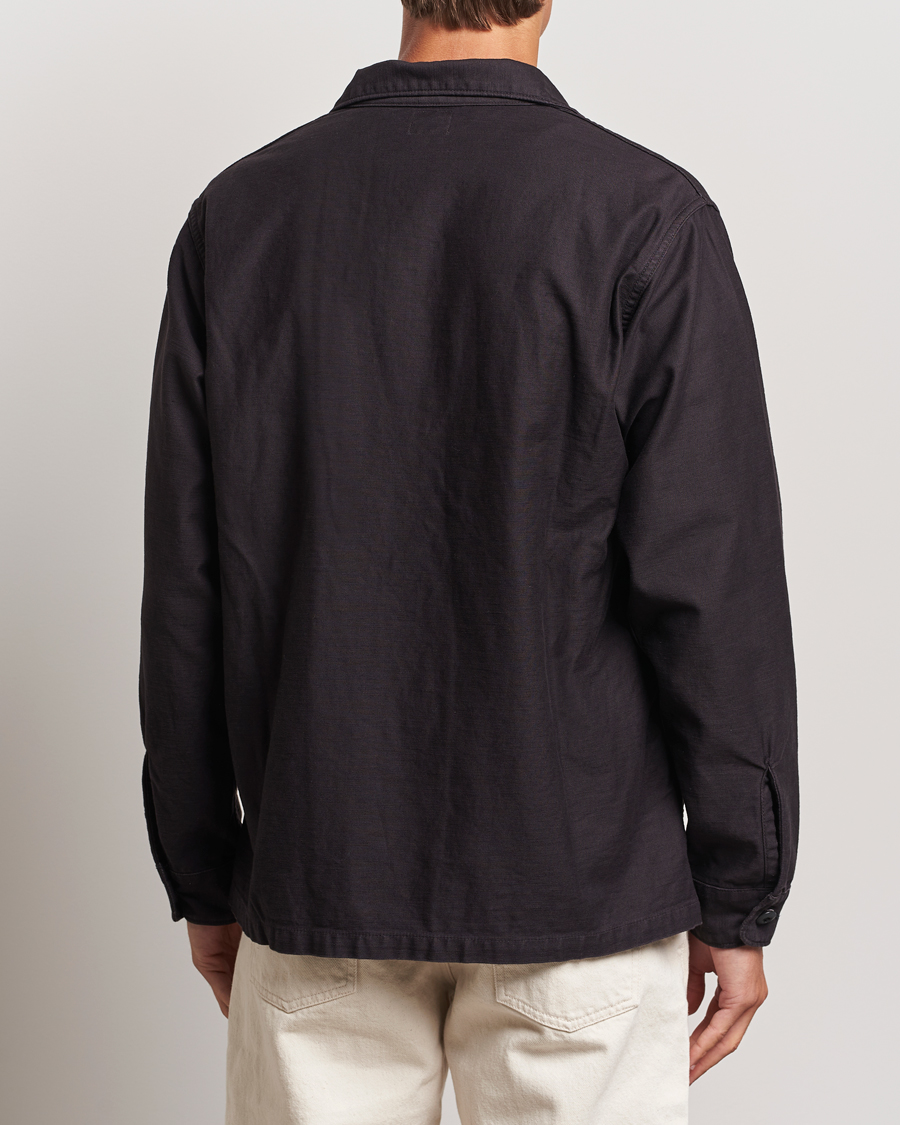 Men | Shirts | orSlow | Cotton Sateen US Army Overshirt Black