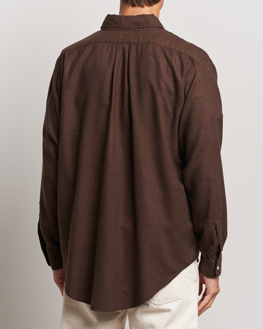 Men | Shirts | orSlow | Button Down Shirt Burgundy