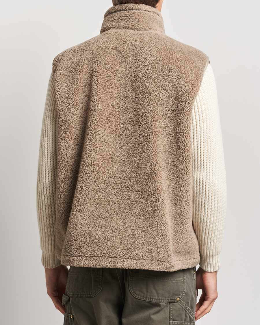 Men | Coats & Jackets | orSlow | Boa Fleece Vest Graige