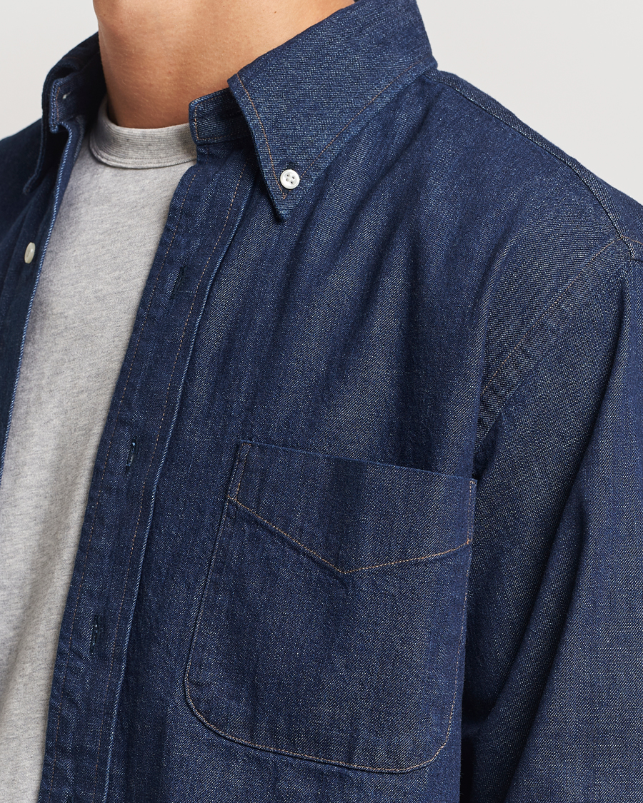 Men | Shirts | orSlow | Denim Button Down Shirt One Wash