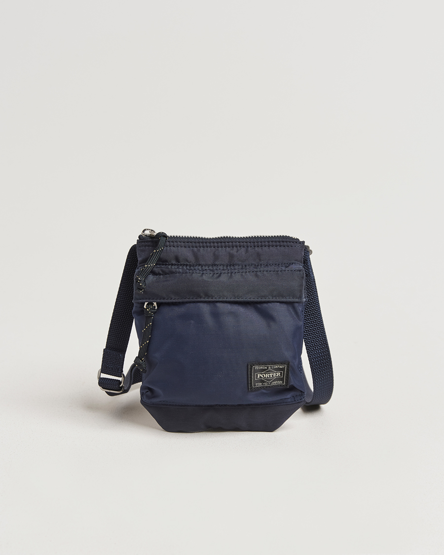 Men | Bags | Porter-Yoshida & Co. | Force Small Shoulder Pouch Navy Blue