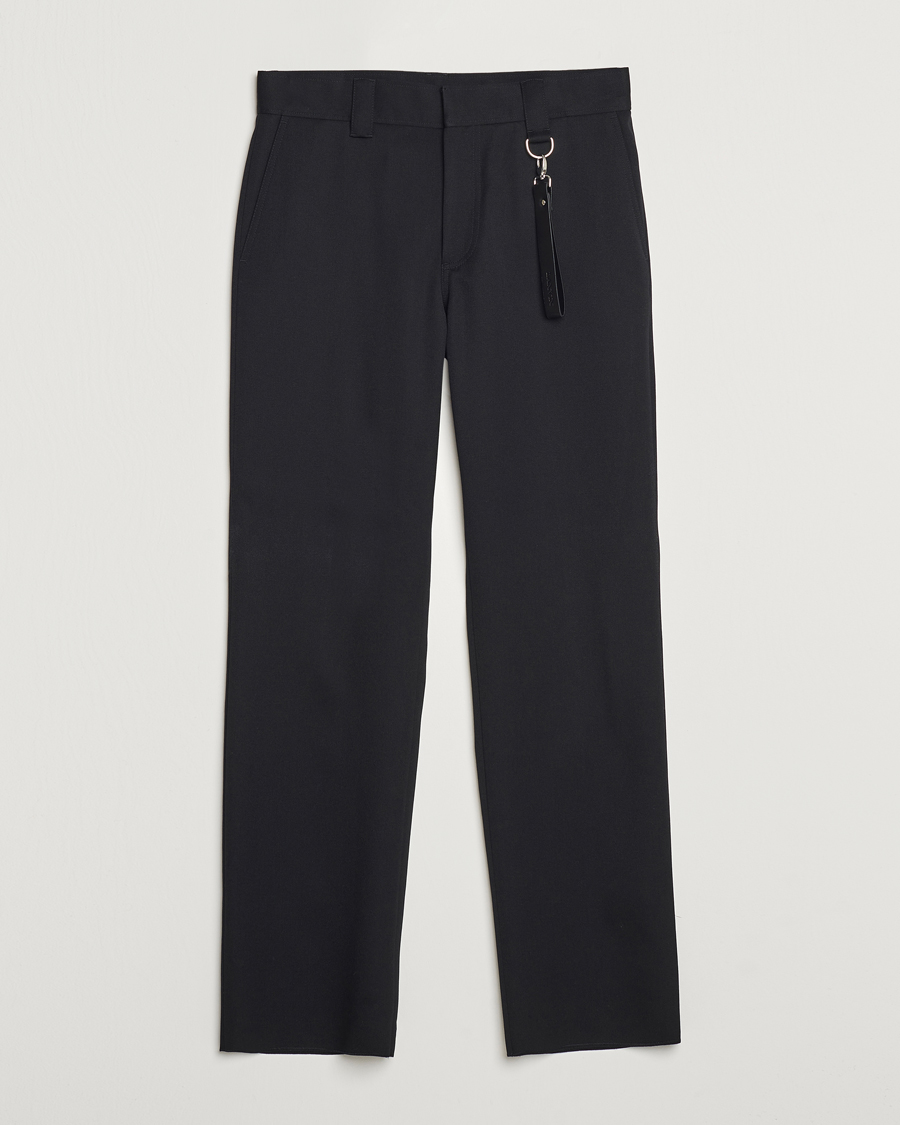 Men | Trousers | Lanvin | Casual Straight Wool Trousers Black