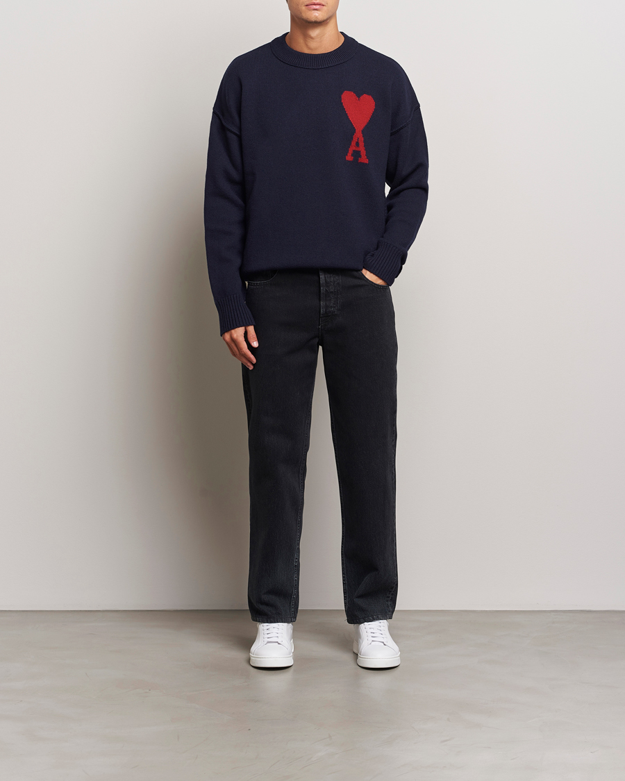 Men | Jeans | Lanvin | Leather Pocket Denim Pants Black