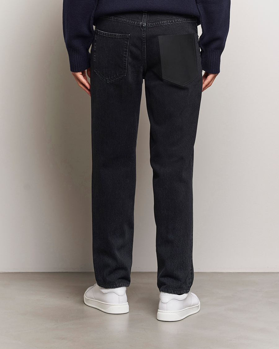 Men | Jeans | Lanvin | Leather Pocket Denim Pants Black