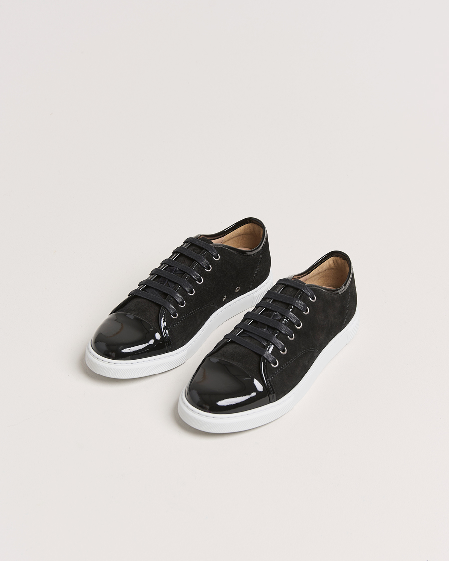 Men | Gifts for Her | Lanvin | Womens Patent Cap Toe Sneaker Black