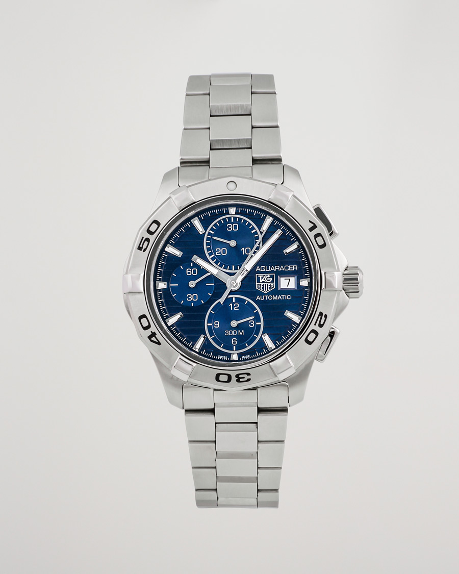 Men | Tag Heuer Pre-Owned Aquaracer 300M Chrono Silver | Tag Heuer Pre-Owned | Aquaracer 300M Chrono Silver