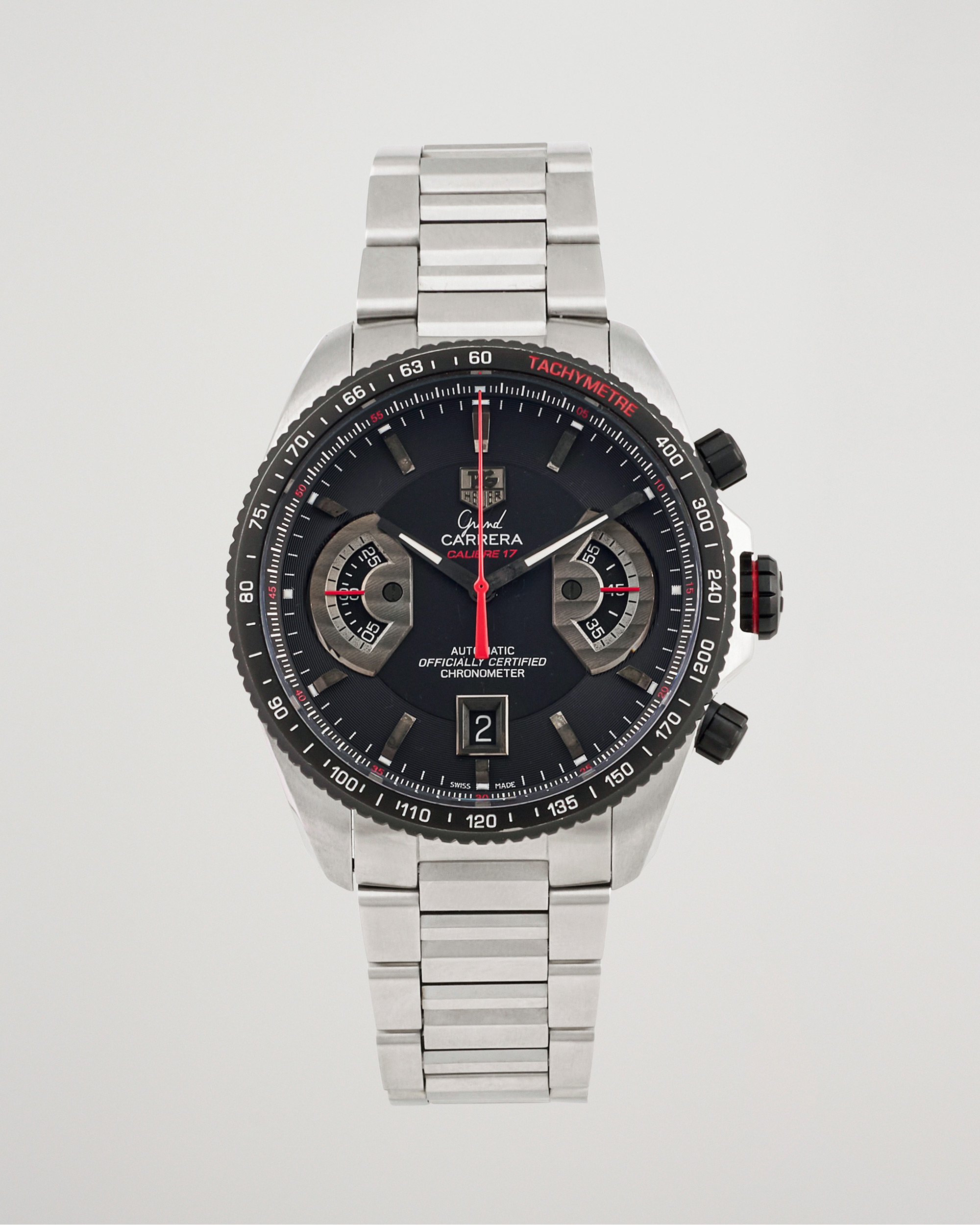 Men | Tag Heuer Pre-Owned Grand Carrera Calibre 17 Ref. CAV511C Silver | Tag Heuer Pre-Owned | Grand Carrera Calibre 17 Ref. CAV511C Silver