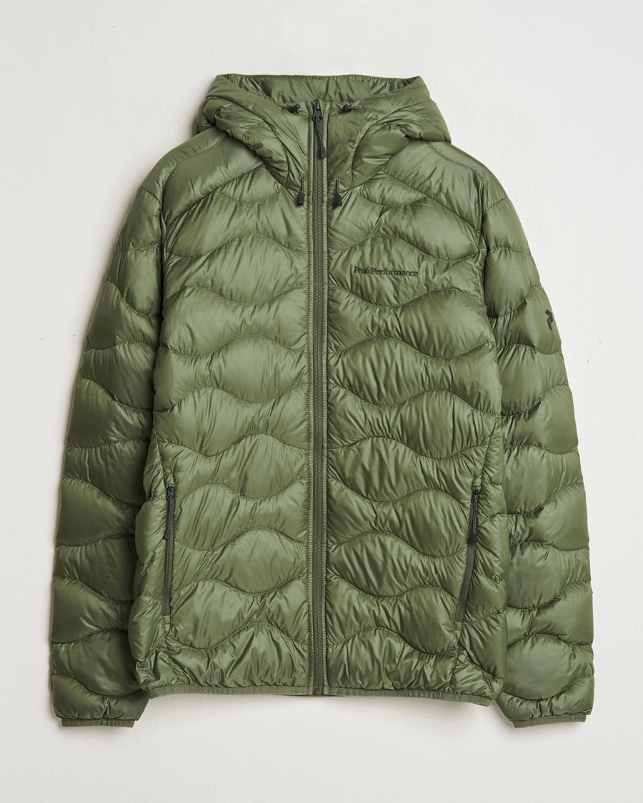 Men | Coats & Jackets | Peak Performance | Helium Down Hooded Jacket Pine Needle