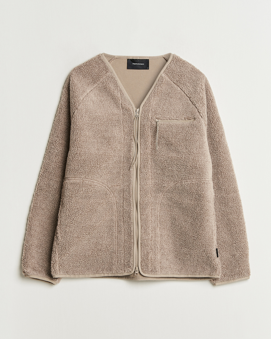 Men | Sweaters & Knitwear | Peak Performance | Heavy Pile Oversized Cardigan Avid Beige