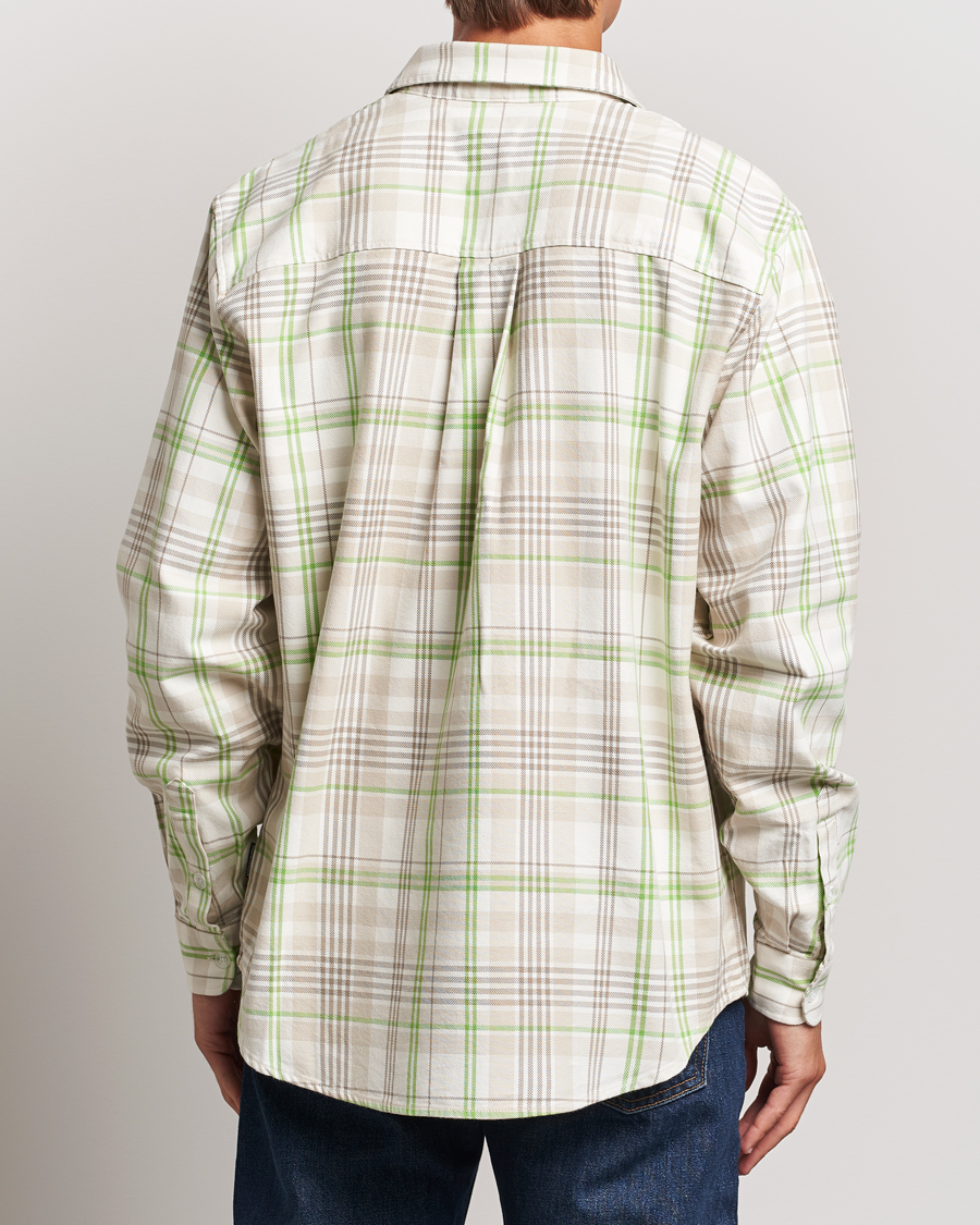 Men | Shirts | Peak Performance | Heavy Flannel Cotton Shirt Checked Beige