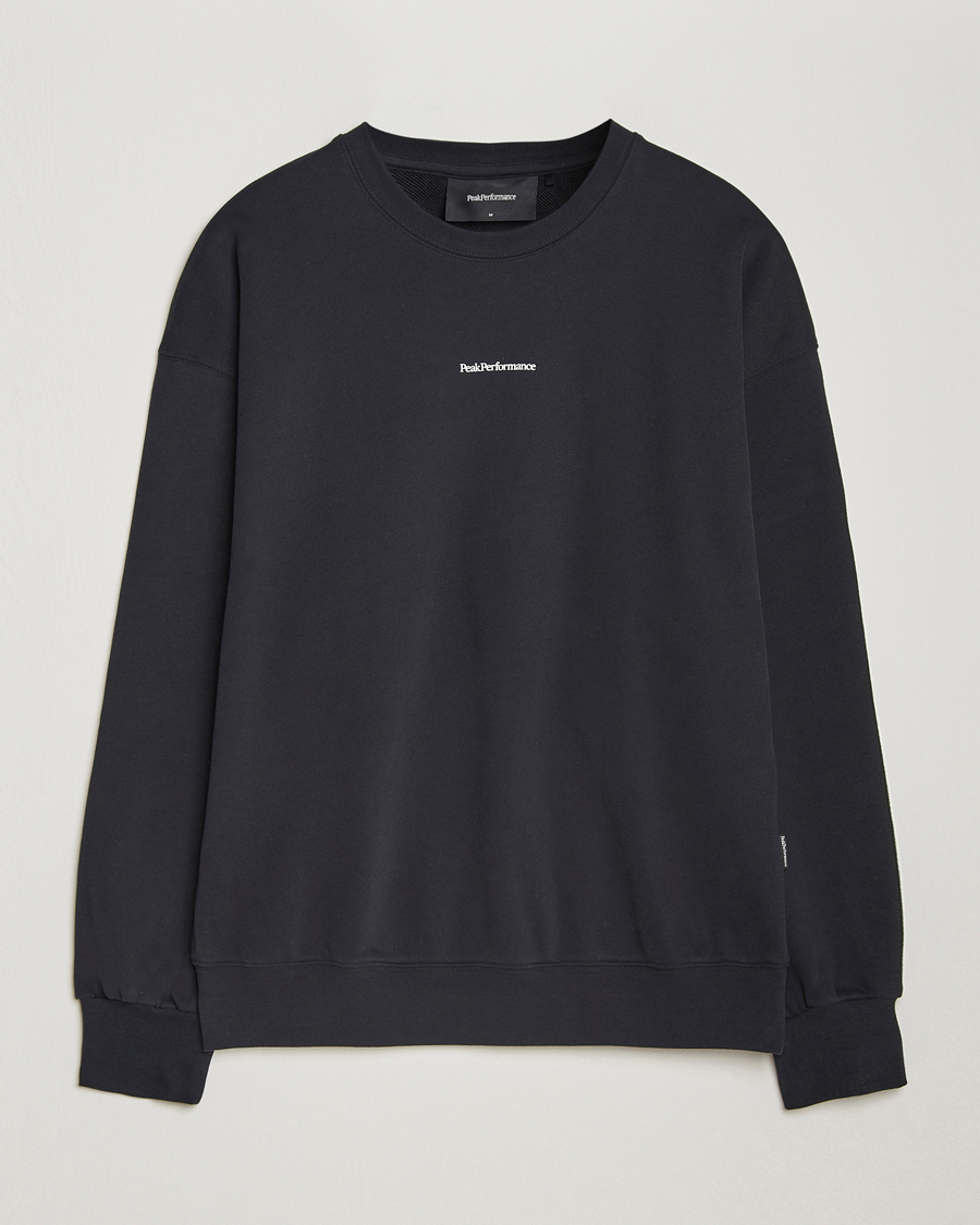 Men | Sweaters & Knitwear | Peak Performance | Original Terry Crew Sweatshirt Black