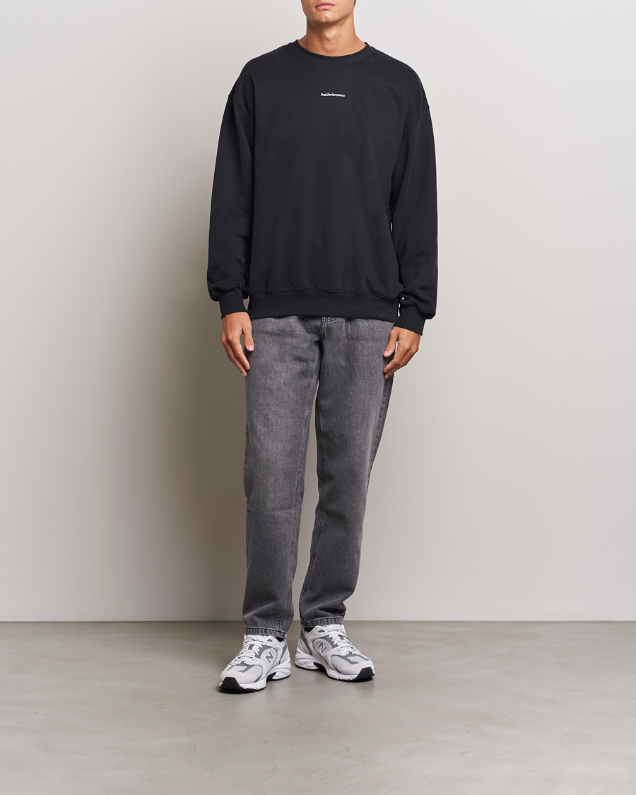 Men | Sweaters & Knitwear | Peak Performance | Original Terry Crew Sweatshirt Black