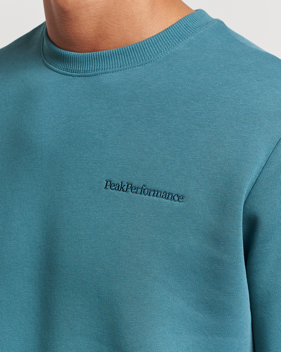 Men | Sweaters & Knitwear | Peak Performance | Original Logo Crew Neck Sweatshirt Hydro Fresh