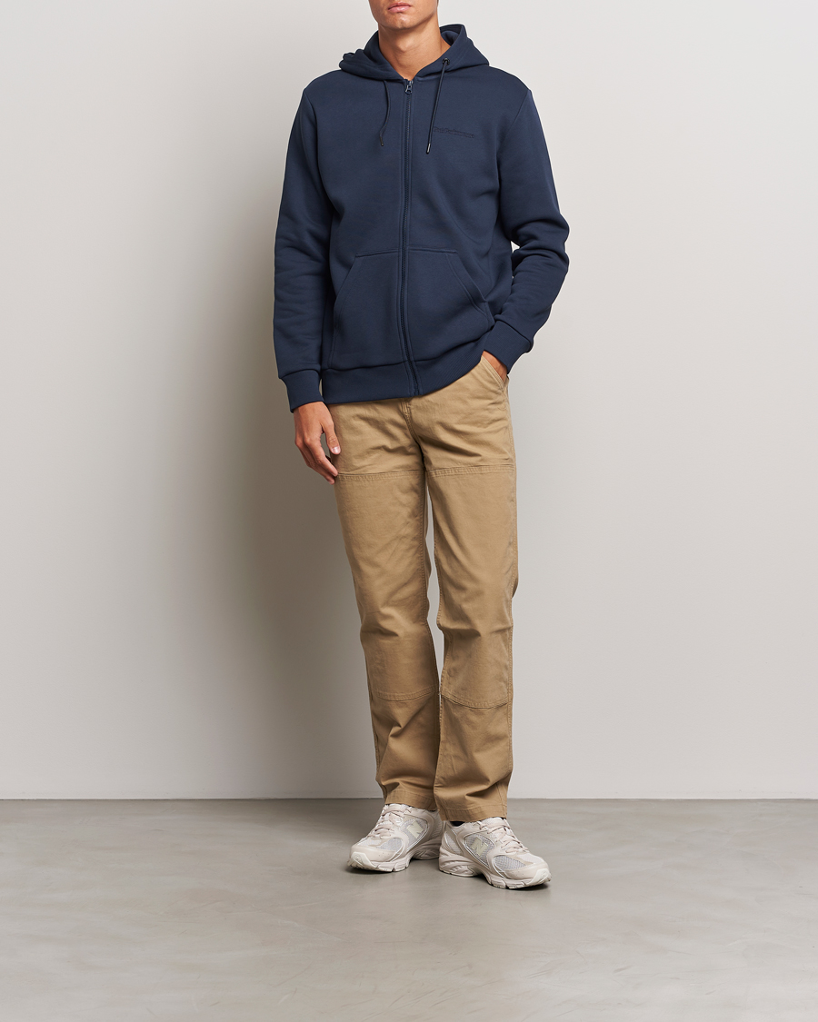 Men | Sweaters & Knitwear | Peak Performance | Original Full Zip Hoodie Blue Shadow
