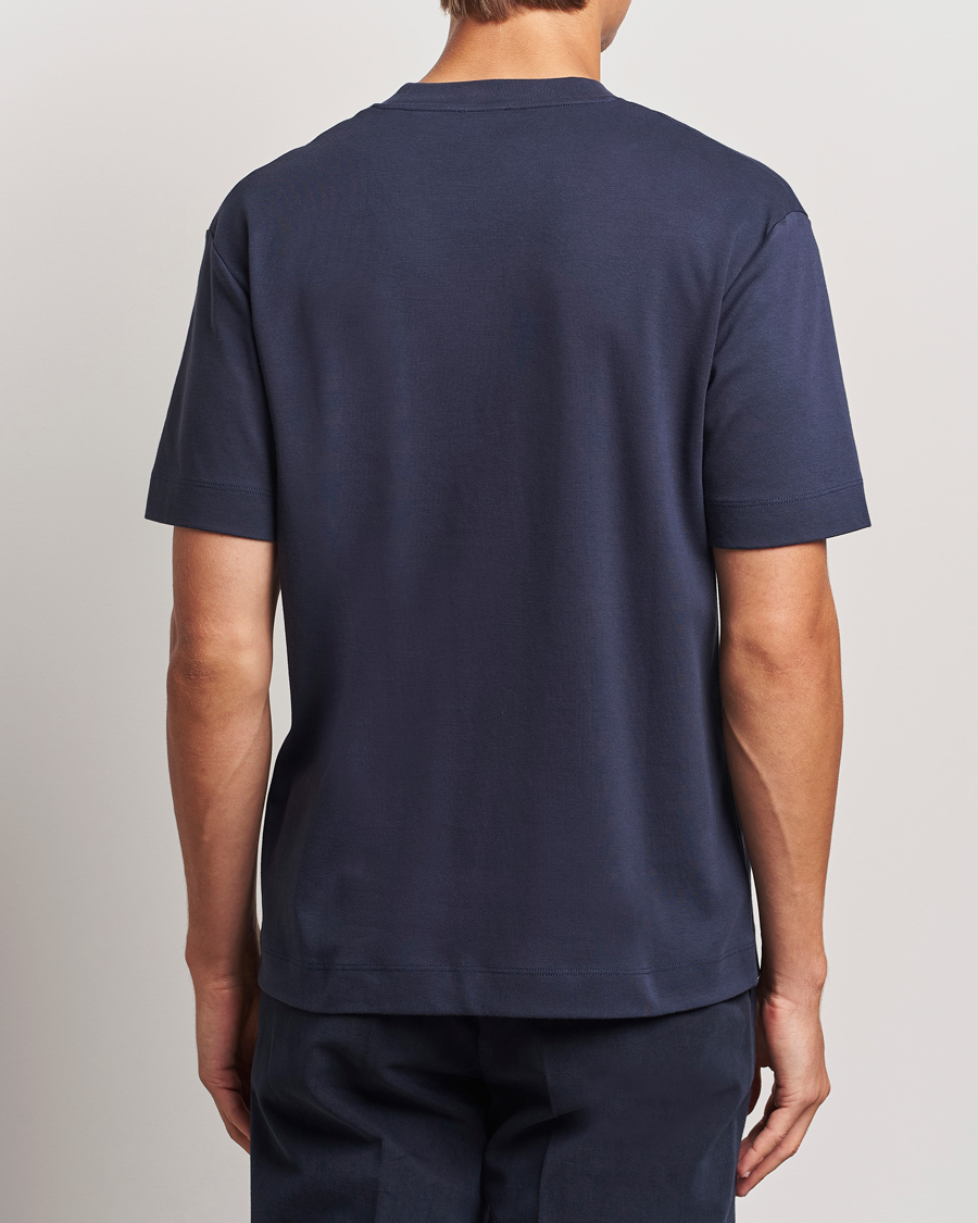 Men | T-Shirts | Sunspel | Heavy Weight Supima Cotton T-Shirt Navy