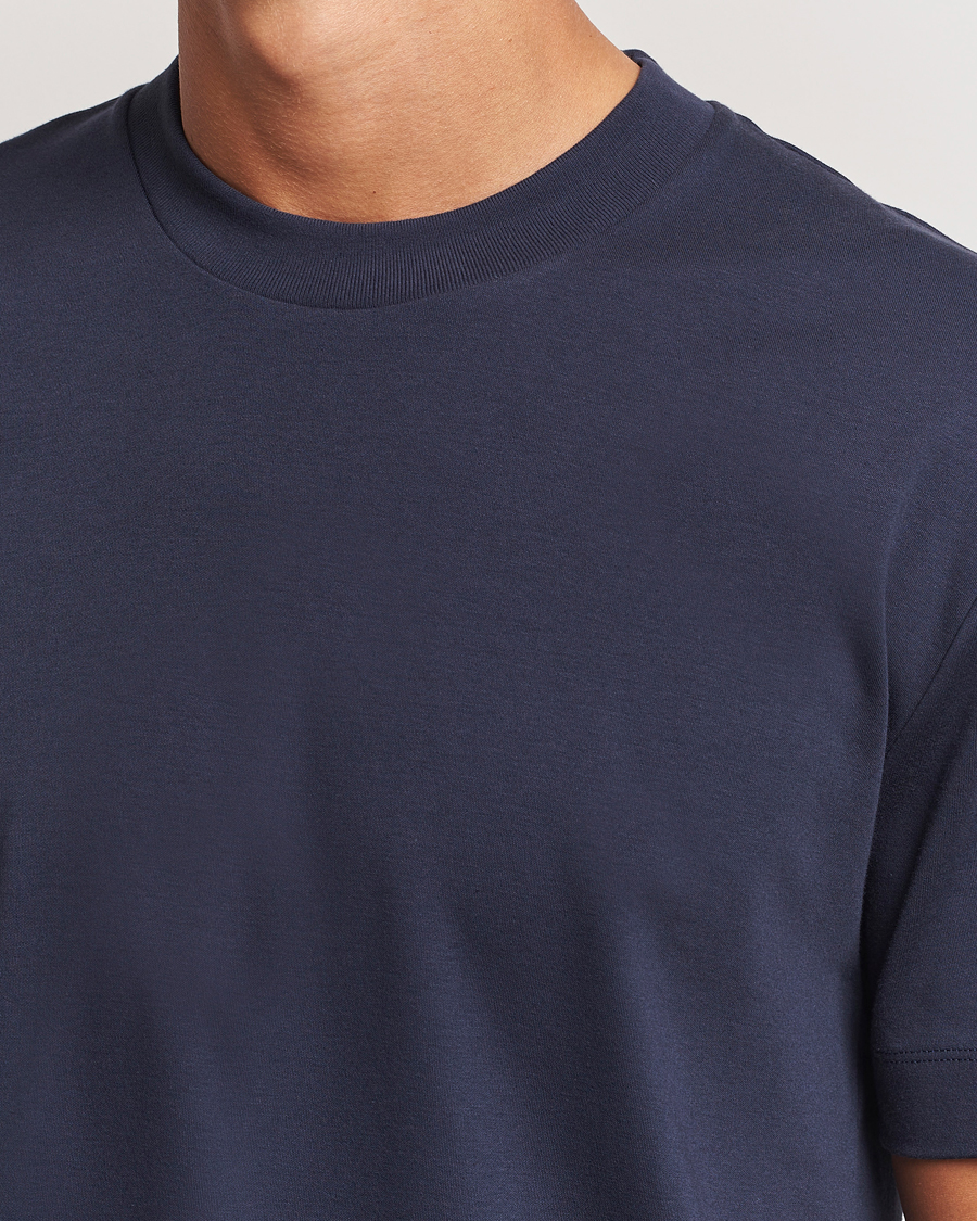 Men | T-Shirts | Sunspel | Heavy Weight Supima Cotton T-Shirt Navy