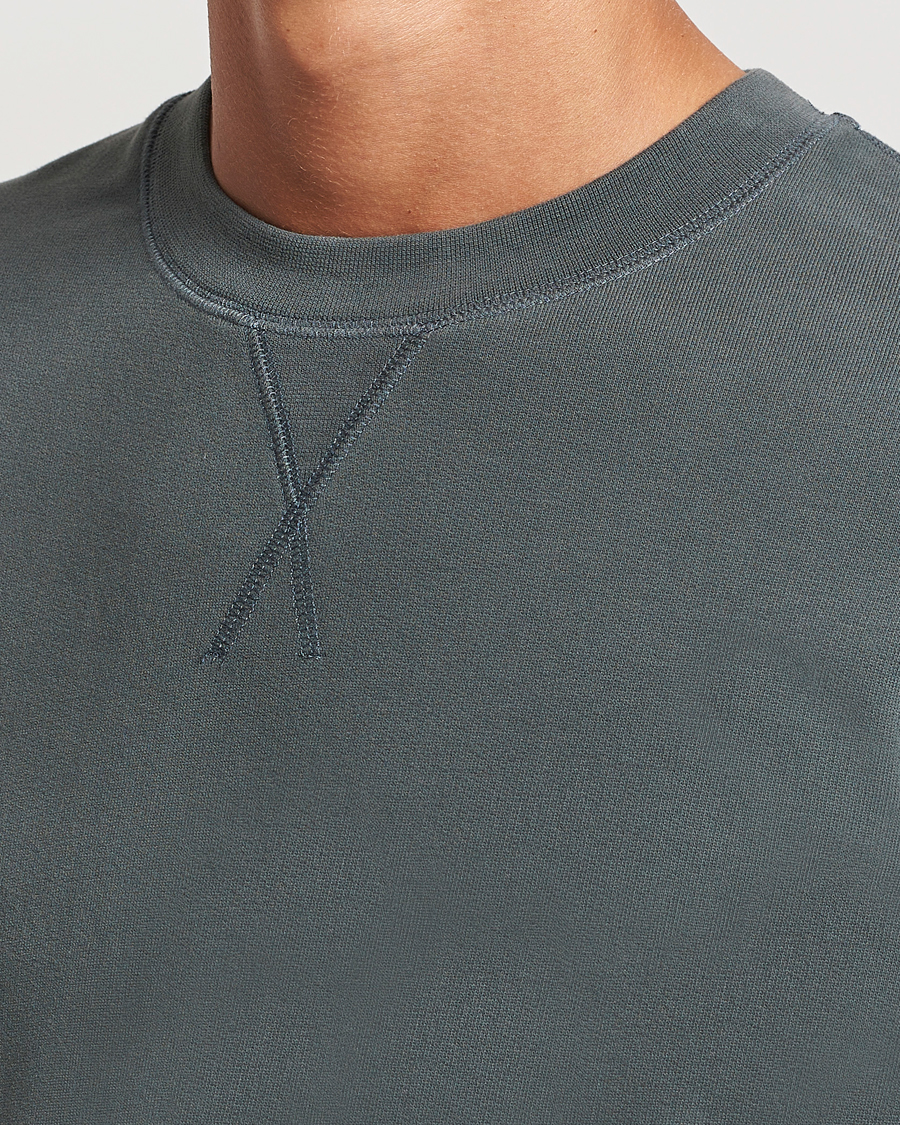 Men | Sweaters & Knitwear | Sunspel | Loopback Sweatshirt Drill Green